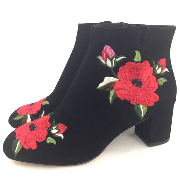 kate spade Shoes - Kate Spade Langton Booties Black Embroidered Boots